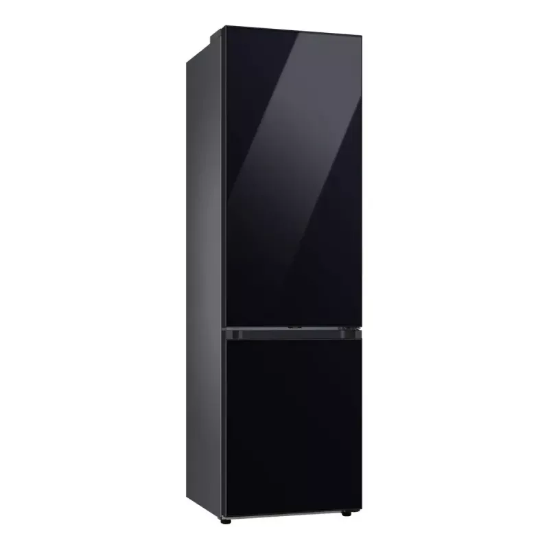 Laisvai pastatomas šaldytuvas Samsung RB38C6B2E22 su No Frost, dešiniais vyriais, 35 dB, energijos klasė E, 8 kg/24h užšaldymas, 4 lentynos, 2 daržovių stalčiai, juodas