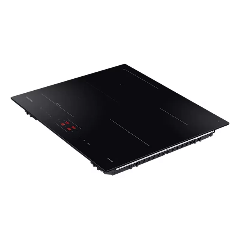 Įmontuojama Samsung NZ8500BM juoda zoninė indukcinė kaitlentė, 4 zonos, liečiamas valdymas, priekiniai valdikliai, 590×520×48 mm