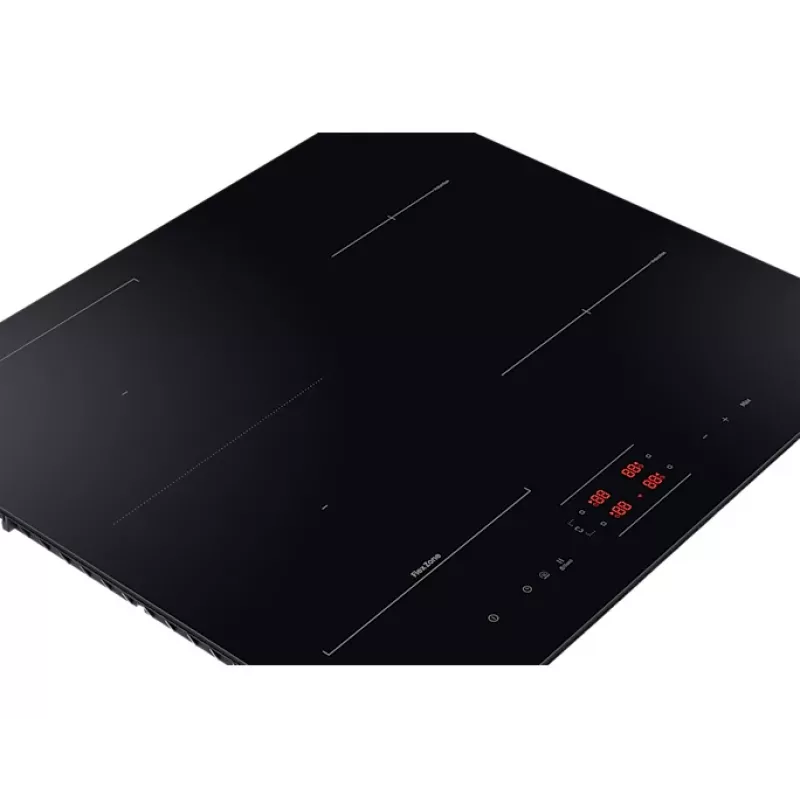 Įmontuojama Samsung NZ8500BM juoda zoninė indukcinė kaitlentė, 4 zonos, liečiamas valdymas, priekiniai valdikliai, 590×520×48 mm