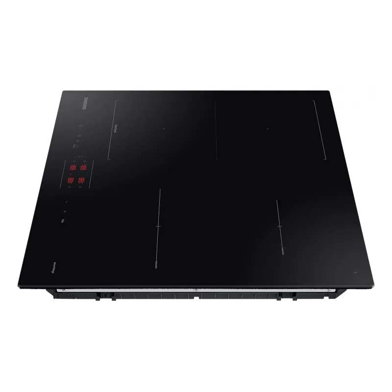 Įmontuojama Samsung NZ8500BM juoda zoninė indukcinė kaitlentė, 4 zonos, liečiamas valdymas, priekiniai valdikliai, 590×520×48 mm