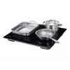 Įmontuojama Samsung NZ8500BM juoda zoninė indukcinė kaitlentė, 4 zonos, liečiamas valdymas, priekiniai valdikliai, 590×520×48 mm