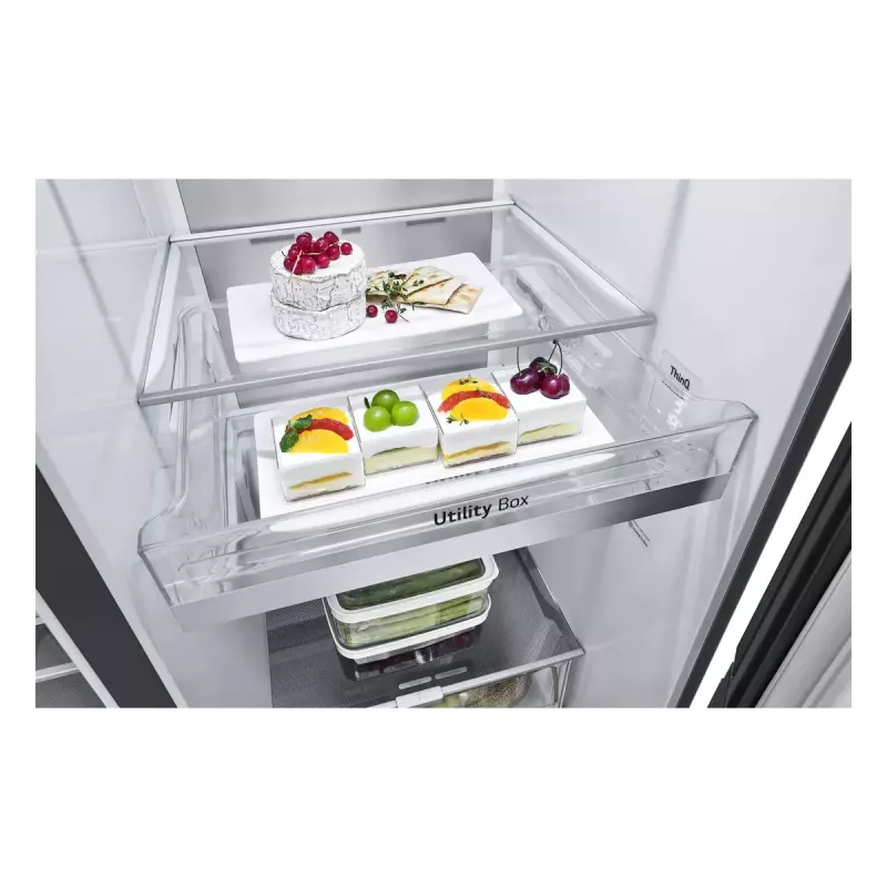 Šaldytuvas su šaldikliu LG InstaView™ ThinQ™ GSXV90MCAE 635 L