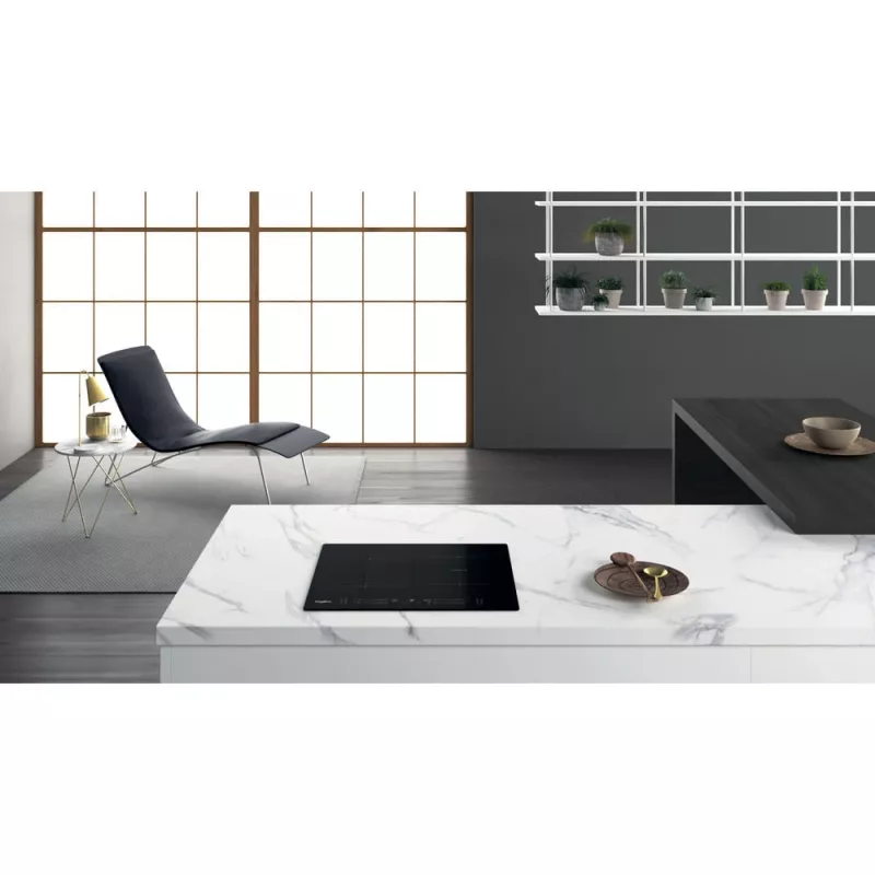 Whirlpool WB S2560 NE juoda įmontuojama 59 cm indukcinė kaitlentė su 4 zonomis