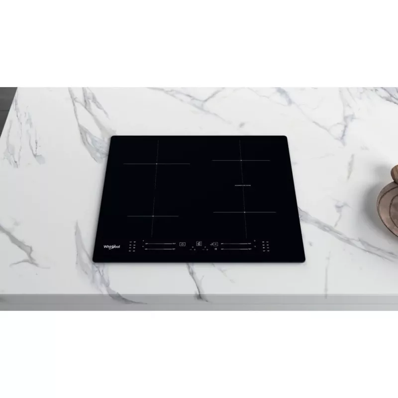 Whirlpool WB S2560 NE juoda įmontuojama 59 cm indukcinė kaitlentė su 4 zonomis