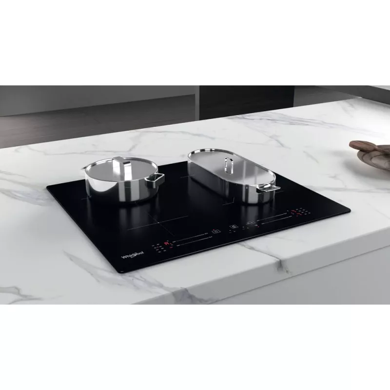Whirlpool WB S2560 NE juoda įmontuojama 59 cm indukcinė kaitlentė su 4 zonomis