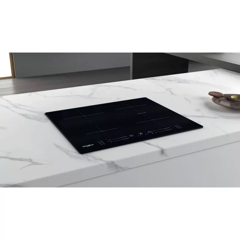 Whirlpool WB S2560 NE juoda įmontuojama 59 cm indukcinė kaitlentė su 4 zonomis