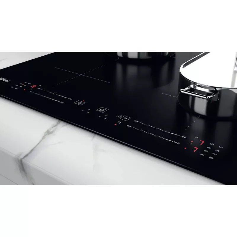 Whirlpool WB S2560 NE juoda įmontuojama 59 cm indukcinė kaitlentė su 4 zonomis