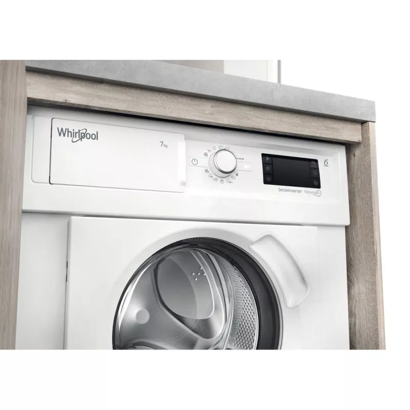 Whirlpool BI WMWG 71483E EU N skalbimo mašina, priekinis pakrovimas, 7 kg, 1351 aps./min., balta