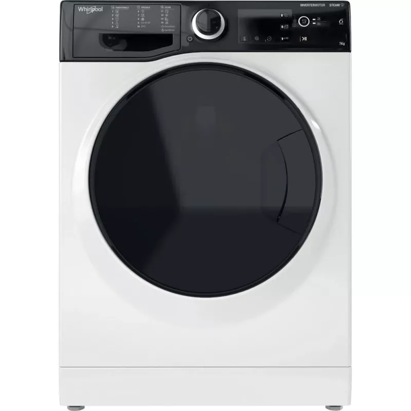 Whirlpool WRSB 7259 D EU skalbyklė su priekiniu pakrovimu 7 kg 1151 aps./min. Juoda, Balta