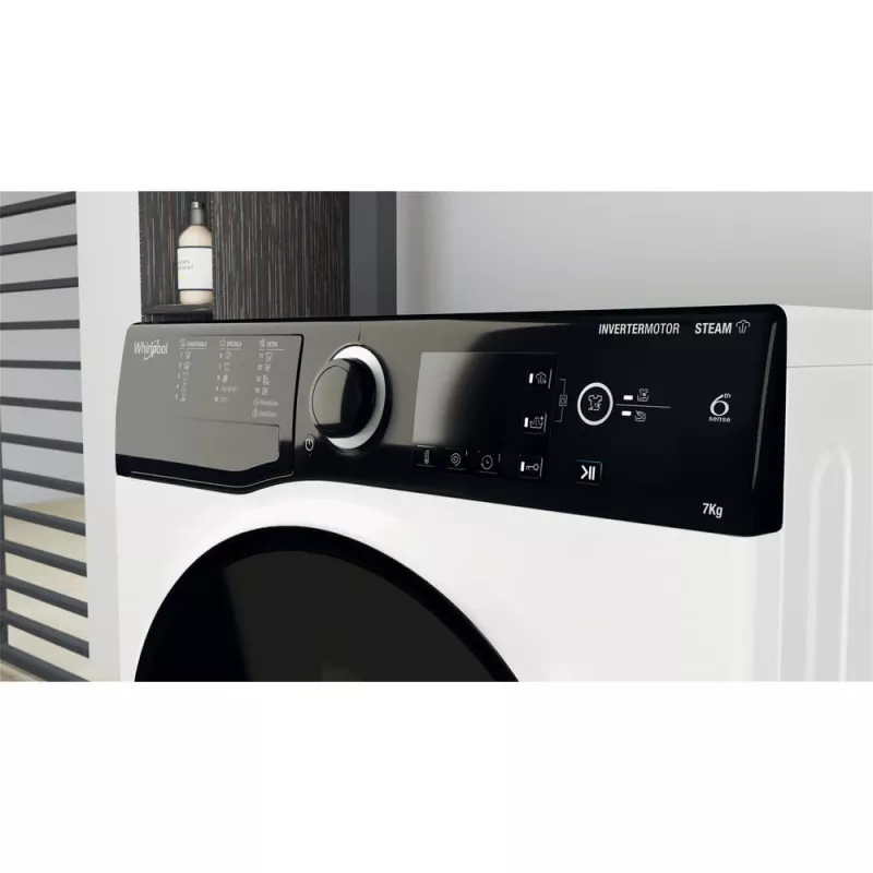 Whirlpool WRSB 7259 D EU skalbyklė su priekiniu pakrovimu 7 kg 1151 aps./min. Juoda, Balta