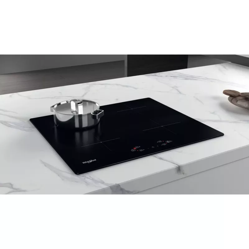 Whirlpool WS Q2160 NE juoda įmontuojama 59 cm indukcinė kaitlentė su 4 zonomis