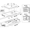 Whirlpool WS Q2160 NE juoda įmontuojama 59 cm indukcinė kaitlentė su 4 zonomis