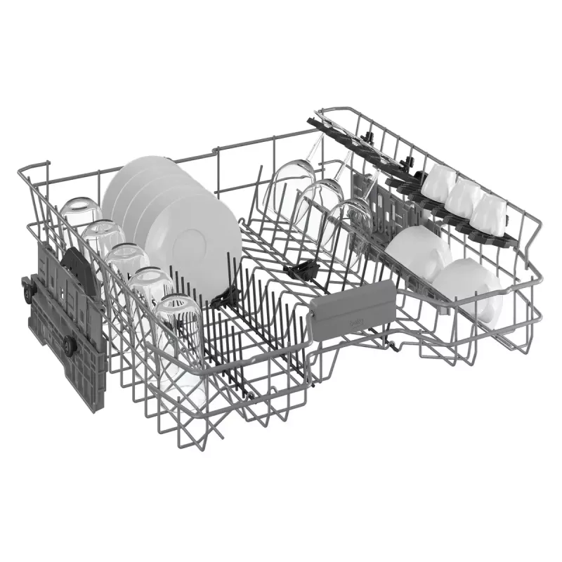 Laisvai pastatoma indaplovė BEKO BDFN26530X, pilno dydžio 60 cm, 15 komplektų, 44 dB, 6 programų