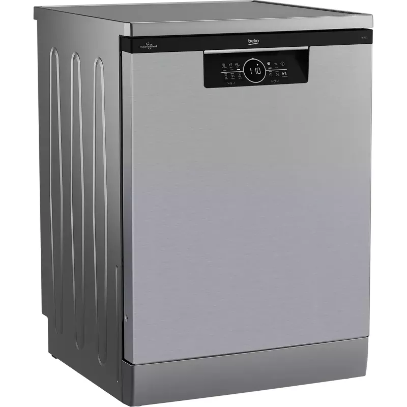 Laisvai pastatoma indaplovė BEKO BDFN26530X, pilno dydžio 60 cm, 15 komplektų, 44 dB, 6 programų