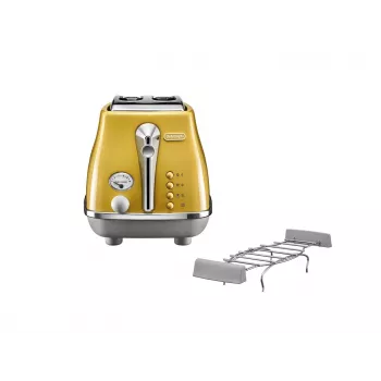 De'Longhi Icona Capitals skrudintuvas 2 riekelėms 900 W geltonas