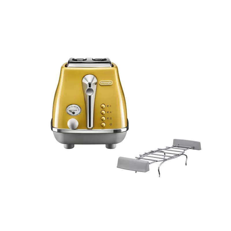 De'Longhi Icona Capitals skrudintuvas 2 riekelėms 900 W geltonas