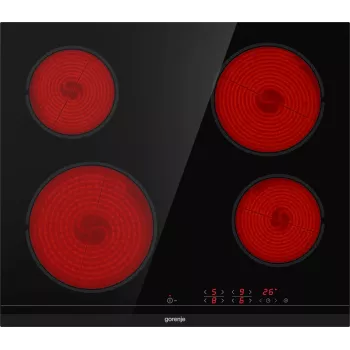 Gorenje ECT641BCSC keraminė kaitlentė juoda 60 cm 4 zonos
