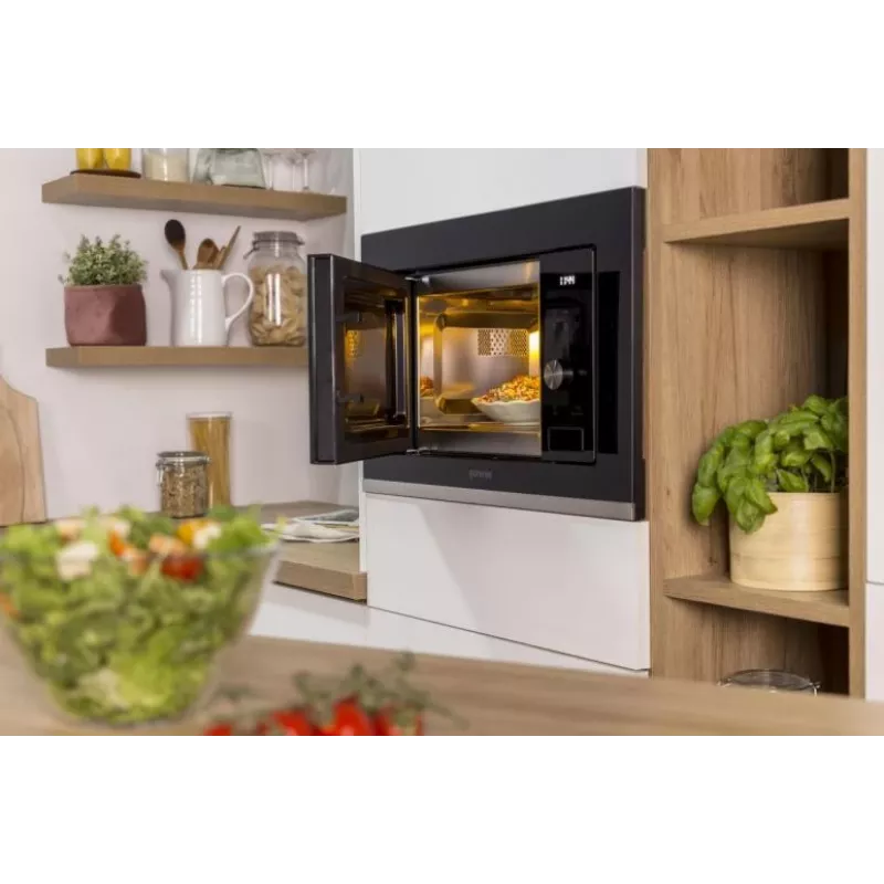 Gorenje XY820Z BM201AG1BG G600 įmontuojama grilio mikrobangų krosnelė, 20 L, 800 W, LED ekranas