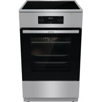 Gorenje GEIT5C61XPG nerūdijančio plieno laisvai statoma elektrinė viryklė su indukcine kaitlente, 4 zonos, 70 l orkaitė, katalitinis valymas, 50 cm