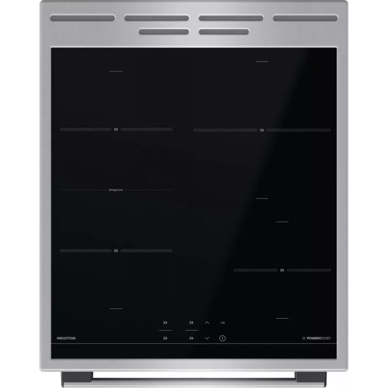 Gorenje 740742 laisvai pastatoma viryklė, elektrinė, indukcinė kaitlentė, juoda, nerūdijantis plienas