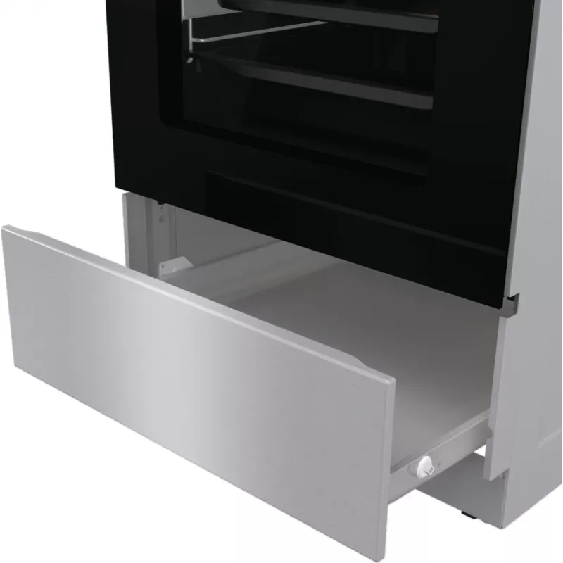 Gorenje 740742 laisvai pastatoma viryklė, elektrinė, indukcinė kaitlentė, juoda, nerūdijantis plienas