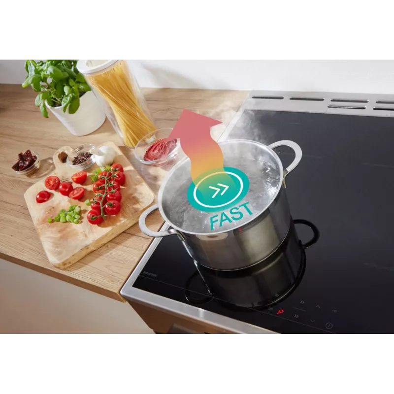 Gorenje 740742 laisvai pastatoma viryklė, elektrinė, indukcinė kaitlentė, juoda, nerūdijantis plienas