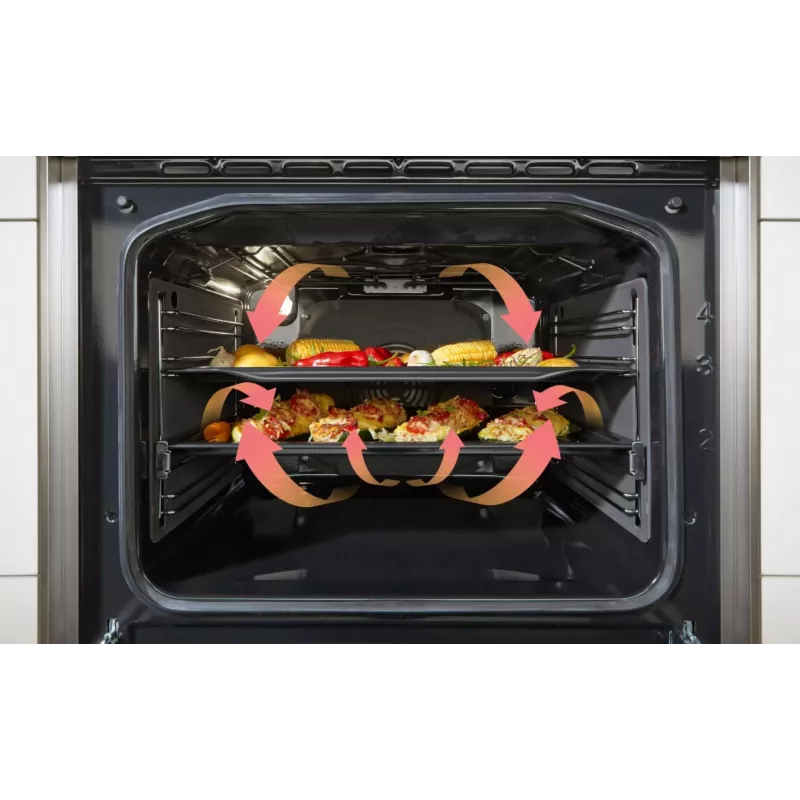 Gorenje 740742 laisvai pastatoma viryklė, elektrinė, indukcinė kaitlentė, juoda, nerūdijantis plienas