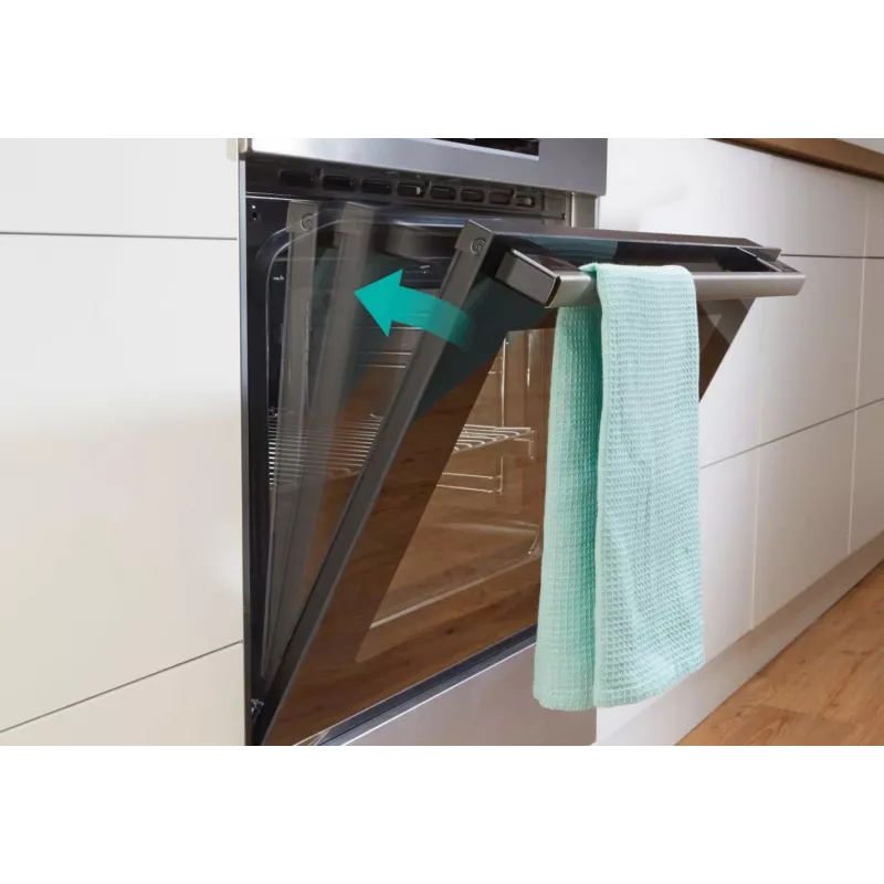 Gorenje 740742 laisvai pastatoma viryklė, elektrinė, indukcinė kaitlentė, juoda, nerūdijantis plienas