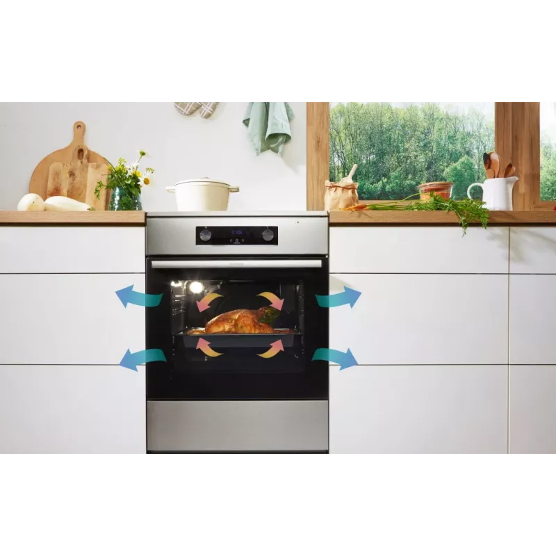 Gorenje 740742 laisvai pastatoma viryklė, elektrinė, indukcinė kaitlentė, juoda, nerūdijantis plienas
