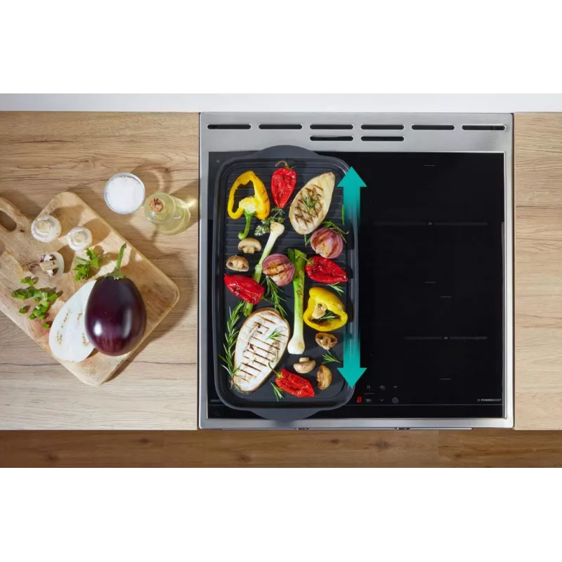 Gorenje 740742 laisvai pastatoma viryklė, elektrinė, indukcinė kaitlentė, juoda, nerūdijantis plienas
