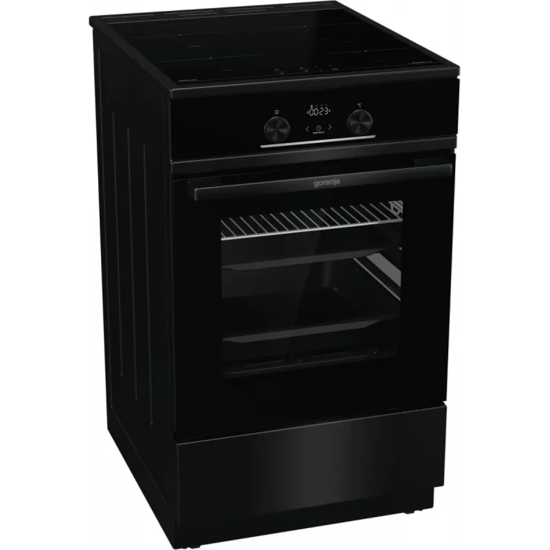 Gorenje GEIT5C60BPG laisvai pastatoma viryklė su keramine kaitlente, juoda