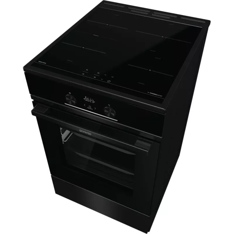 Gorenje GEIT5C60BPG laisvai pastatoma viryklė su keramine kaitlente, juoda