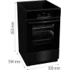 Gorenje GEIT5C60BPG laisvai pastatoma viryklė su keramine kaitlente, juoda