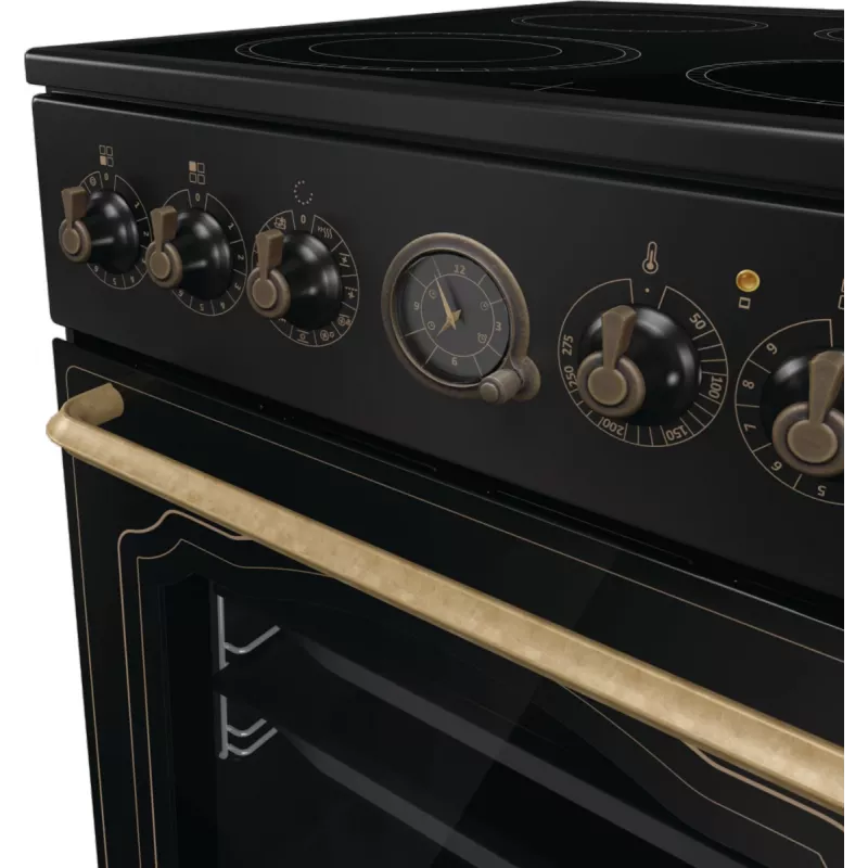 Gorenje GECS5B70CLB Laisvai pastatoma elektrinė viryklė su keramikine kaitlente, juoda