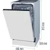 Gorenje GV 520 E 10 EB visiškai įmontuojama indaplovė 11 komplektų