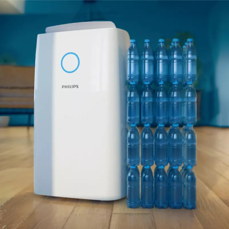 Philips 3000 serijos DE3306/11 drėgmės šalintuvas 4 l 51 dB Baltas, šviesiai pilkas
