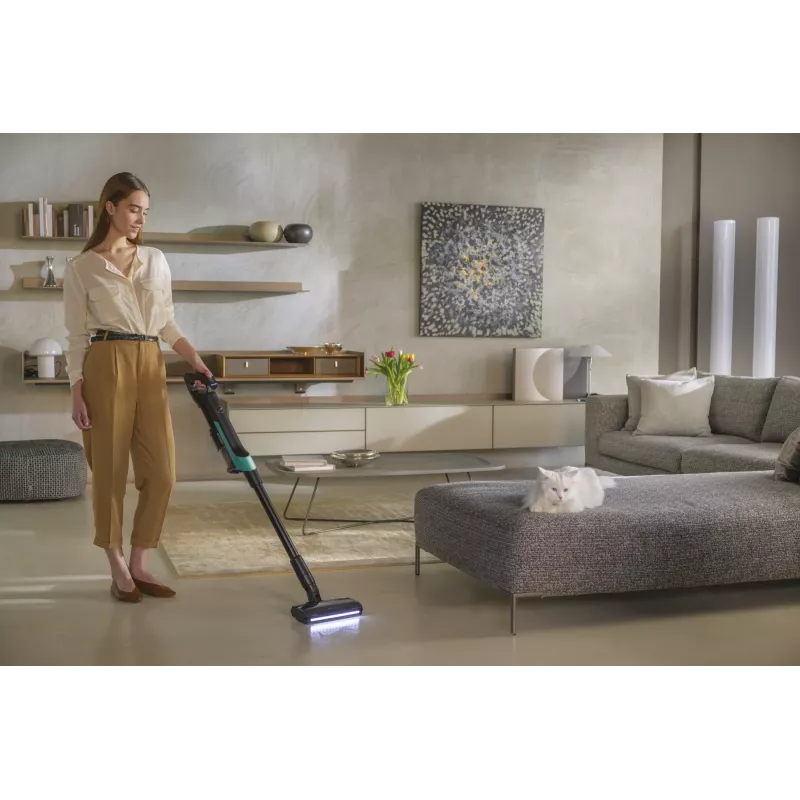 Hoover HF210P 011 2-in-1 belaidis siurblys su lazdele, 165 W, turkio spalvos