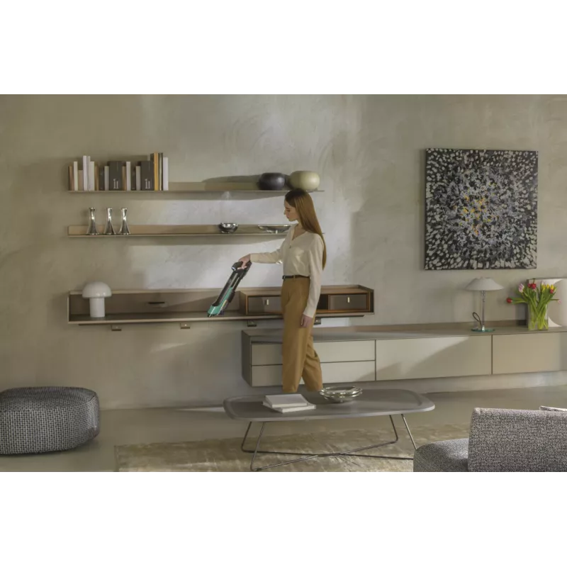 Hoover HF210P 011 2-in-1 belaidis siurblys su lazdele, 165 W, turkio spalvos