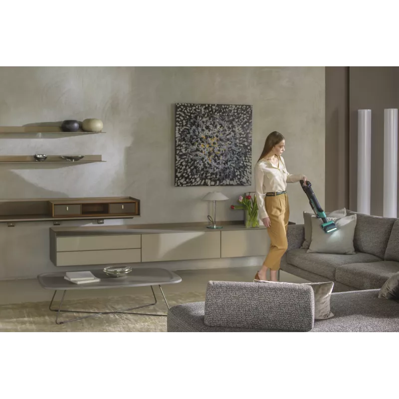 Hoover HF210P 011 2-in-1 belaidis siurblys su lazdele, 165 W, turkio spalvos