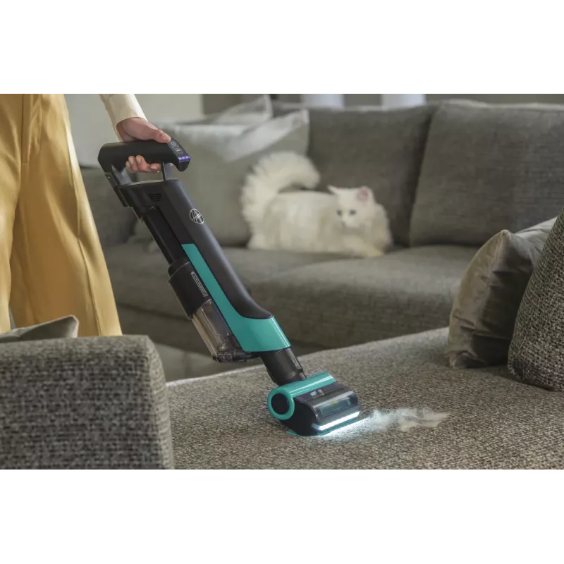 Hoover HF210P 011 2-in-1 belaidis siurblys su lazdele, 165 W, turkio spalvos