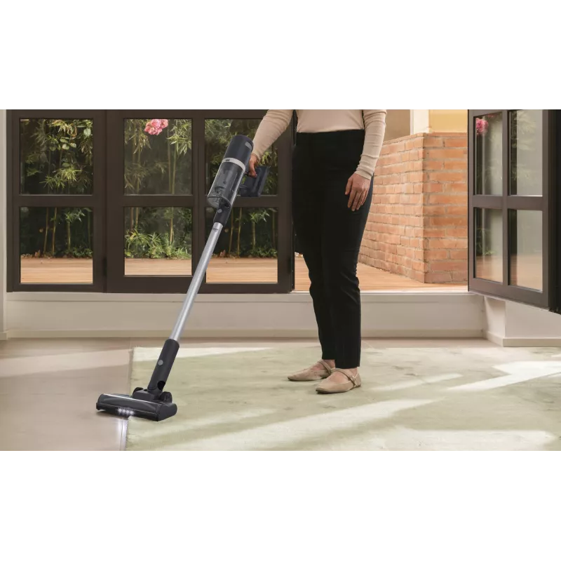 Hoover HFG10H 011 belaidis siurblys su šepečiu, akumuliatorinis, sausas valymas, be maišelio, 0,55 l, 200 W, mėlyna, pilka, 2,6 Ah