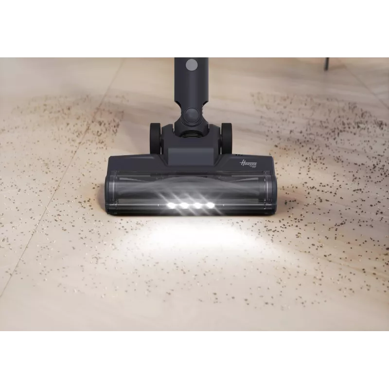 Hoover HFG10H 011 belaidis siurblys su šepečiu, akumuliatorinis, sausas valymas, be maišelio, 0,55 l, 200 W, mėlyna, pilka, 2,6 Ah