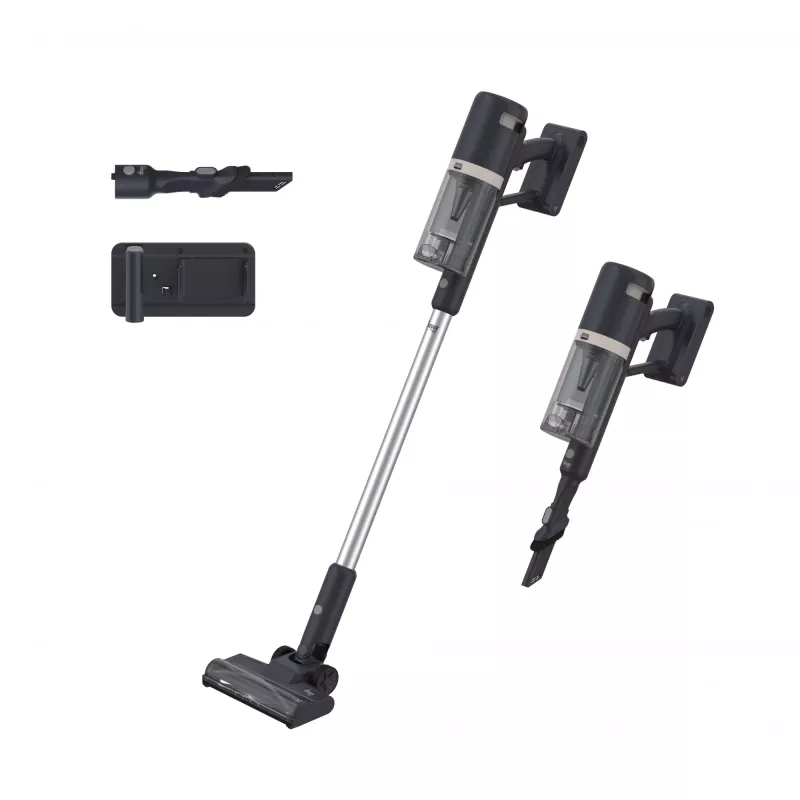 Hoover HFG10H 011 belaidis siurblys su šepečiu, akumuliatorinis, sausas valymas, be maišelio, 0,55 l, 200 W, mėlyna, pilka, 2,6 Ah