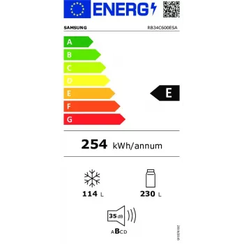 Šaldytuvas Samsung RB34C600ESA nerūdijančio plieno, 344 L