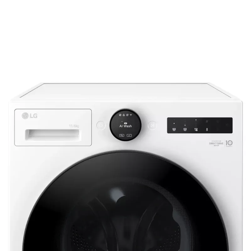 LG F4X7011TWS Skalbimo mašina su priekiniu pakrovimu 11 kg 1400 aps./min. Balta