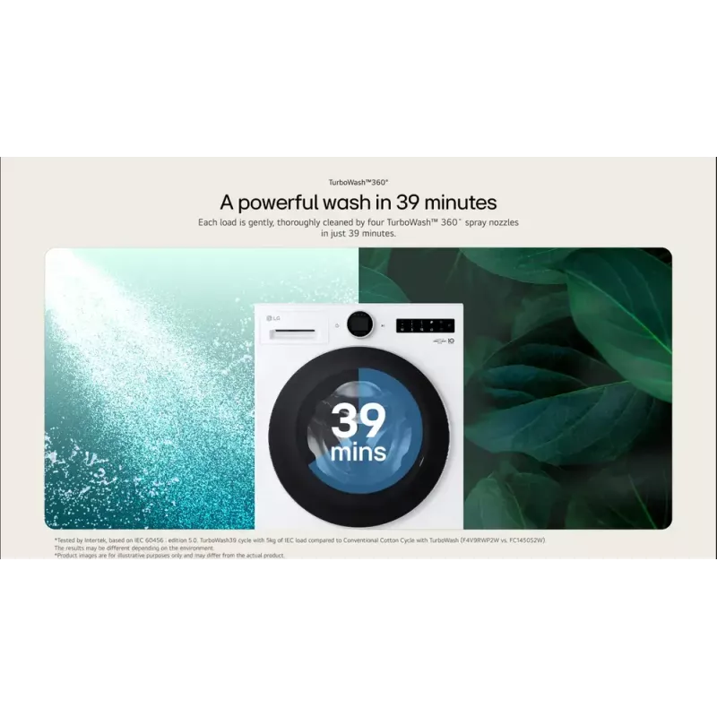 LG F4X7011TWS Skalbimo mašina su priekiniu pakrovimu 11 kg 1400 aps./min. Balta