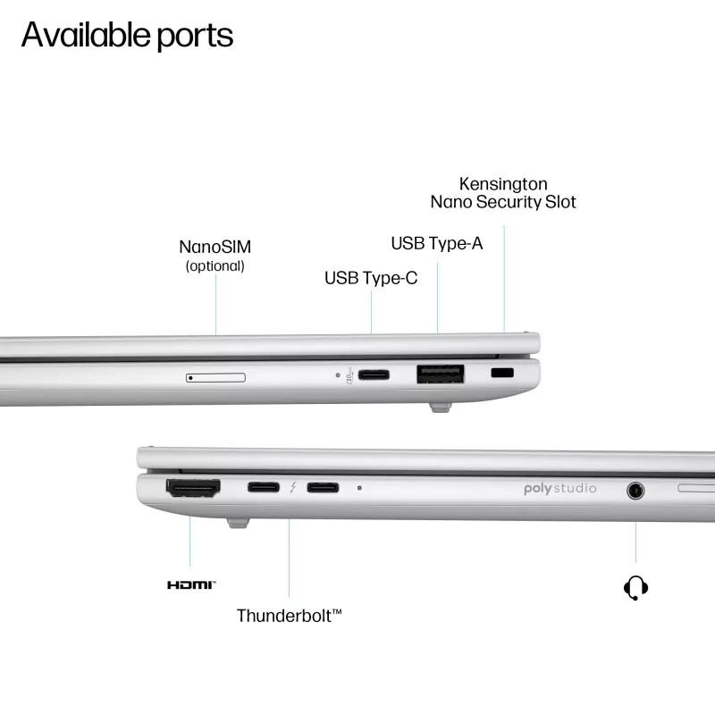 Nešiojamas kompiuteris HP EliteBook 8 G1i 14 colių Intel Core Ultra 7 32GB RAM 1TB SSD Intel Graphics Win 11 Pro