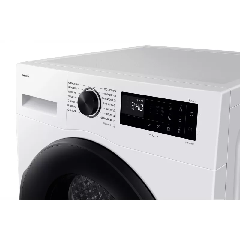 Samsung DV90DG52A0AELE džiovinimo mašina Laisvai pastatoma Pakrovimas iš priekio 9 kg Balta