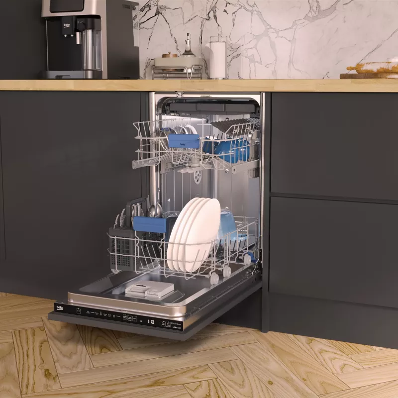Beko BDIS38040Q Integruota siaura indaplovė su AquaIntense®