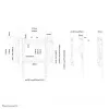 Neomounts LED-VW2500BLACK1 vaizdo sienos laikiklis, 70 kg, 81,3 cm (32 col.), 190,5 cm (75 col.), 200 x 200 mm, 600 x 600 mm, 0-6°